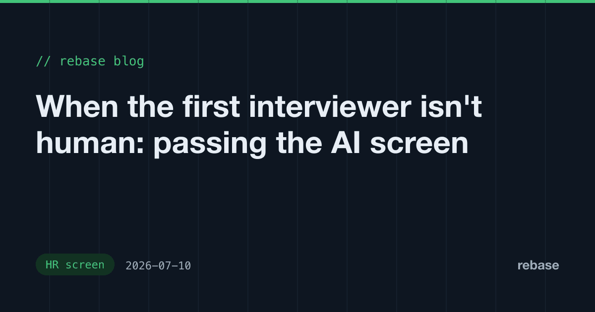 When the first interviewer isn't human: passing the AI screen