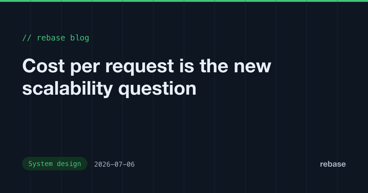Cost per request is the new scalability question