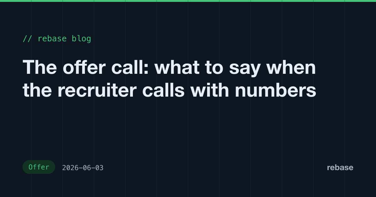 The offer call: what to say when the recruiter calls with numbers